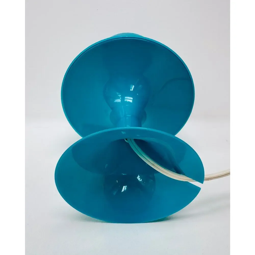 Vintage 1990s IKEA Teal Plastic Table Lamp, Postmodern